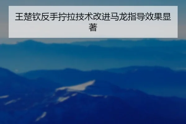 王楚钦反手拧拉技术改进马龙指导效果显著